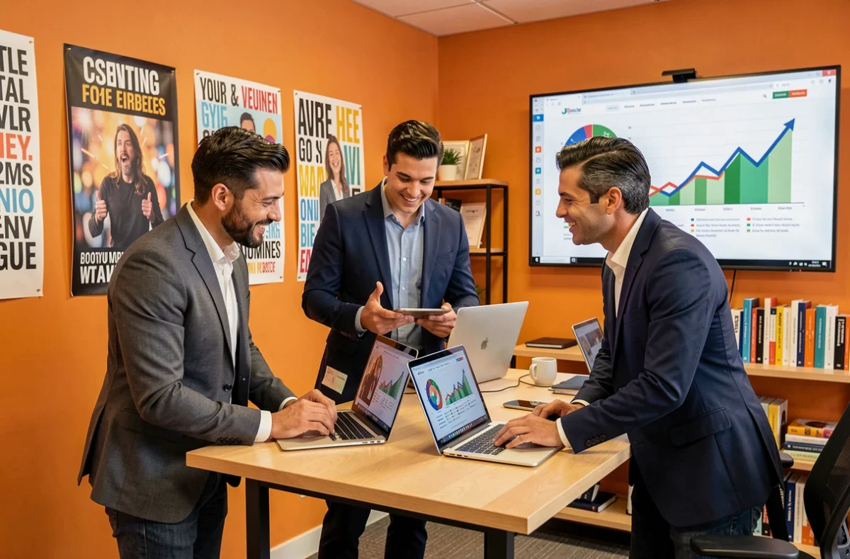 Équipe de l'agence Thrive dans l'Eure collaborant sur des projets de refonte de sites web