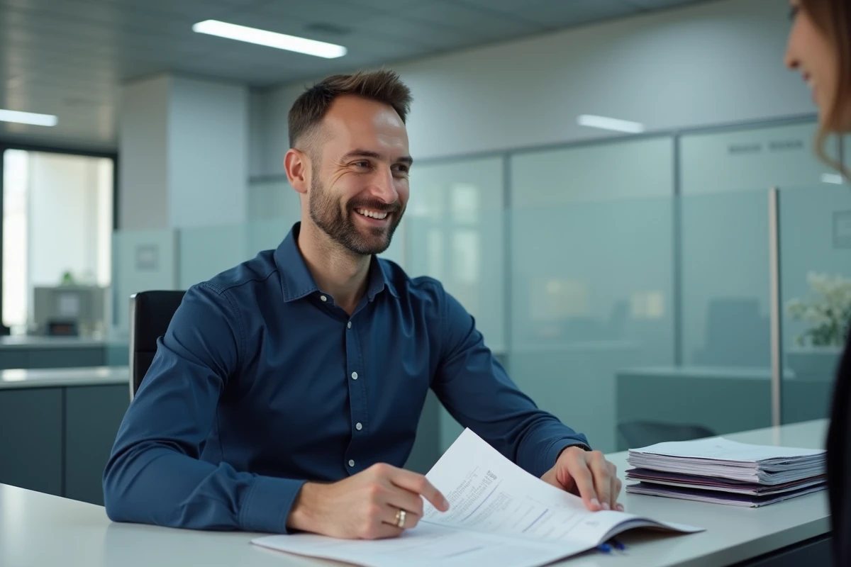 Agent du service public accueillant un usager au guichet du SGC Calais