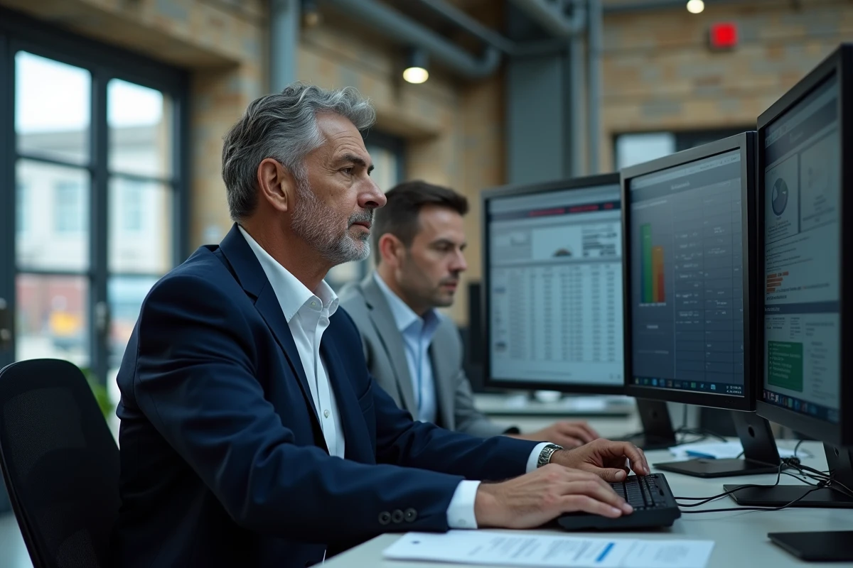 Responsable RH analysant des donn&eacute;es au port de Mille